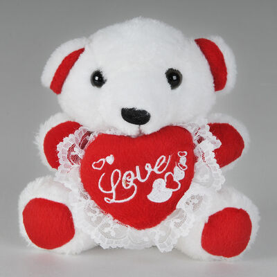 Τα γεμισμένα ημέρα παιχνίδια Teddy βαλεντίνων μόδας αντέχουν με τον κόκκινο εορτασμό ώθησης καρδιών