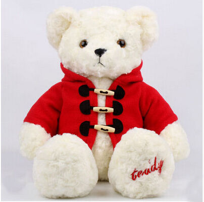 Το CE 30cm γεμισμένα ζωικά παιχνίδια καφετί Teddy αντέχει προσαρμοσμένος με το παλτό