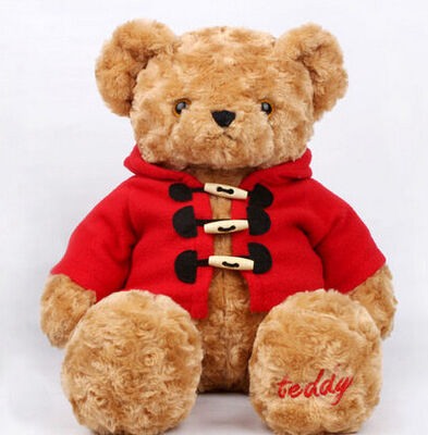 Το CE 30cm γεμισμένα ζωικά παιχνίδια καφετί Teddy αντέχει προσαρμοσμένος με το παλτό