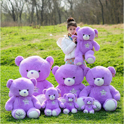 Μεγάλο τεράστιο Lavender πορφυρό Teddy αντέχει 30cm 45cm 60cm 100cm 120cm
