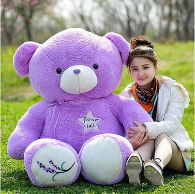 Μεγάλο τεράστιο Lavender πορφυρό Teddy αντέχει 30cm 45cm 60cm 100cm 120cm