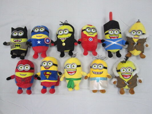 Αξιοκαταφρόνητος εγώ 3 Minions με τα τρισδιάστατα παιχνίδια ματιών/βελούδου εκδηκητών/το έξοχο έξοχο άτομο ηρώων, Batchman, άτομο σιδήρου, σπάιντερμαν