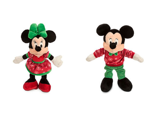 Χριστούγεννα Mickey Mouse της Disney και ποντίκι της Minnie κόκκινο και πράσινο