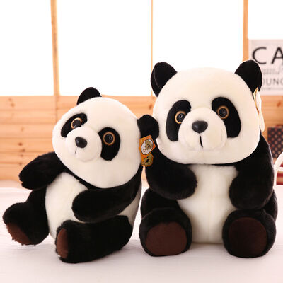 Το γεμισμένο ζωικό γνήσιο βελούδο η μαύρη Panda παιχνιδιών βελούδου παιδιών διαμόρφωσε, 20cm/30cm/45cm