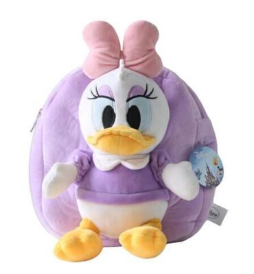 Πορφυρή σχολική τσάντα βελούδου της Disney Daisy, εξατομικευμένα σακίδια πλάτης με την εκτύπωση λογότυπων