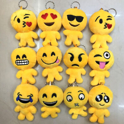 Χαριτωμένο καλό παιχνίδι Keychain βελούδου Emoji με το γάντζο για τα δώρα προώθησης