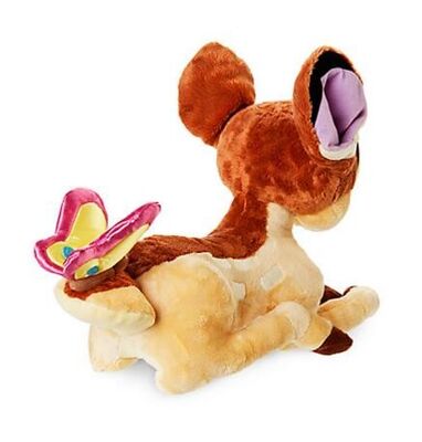 Bambi με μαλακά παιχνίδια 25cm καταστημάτων της Disney πεταλούδων τα μέσα καφετί χρώμα μεγέθους