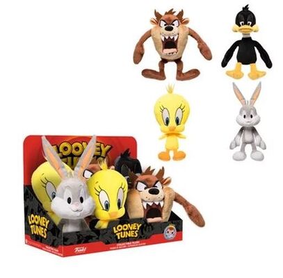 Το μικρό χαριτωμένο μωρό Looney συντονίζει το γεμισμένο πουλί παιχνίδι Tweety για τη συλλογή