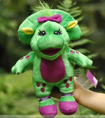 Γεμισμένο Barney το παιχνίδι βελούδου κινούμενων σχεδίων βαριδιών μωρών στο υλικό πολυεστέρα