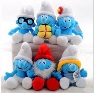 Χαριτωμένα γεμισμένα Smurf παιχνίδια βελούδου κινούμενων σχεδίων ζώων για τη μηχανή γερανών πώλησης