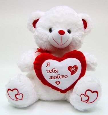 Το καλό μικρό άσπρο βελούδο Teddy παιχνιδιών βαλεντίνων γεμισμένο ημέρα αντέχει για το ασφάλιστρο
