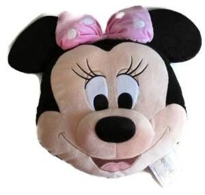 Μαύρα και ρόδινα μεγάλα της Disney Minnie μαξιλάρια μαξιλαριών ποντικιών επικεφαλής για την κλινοστρωμνή