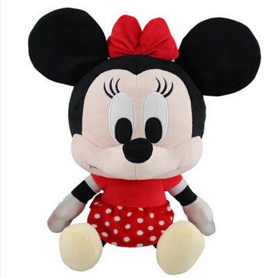 Μεγάλα επικεφαλής της Minnie ποντικιών μαλακά παιχνίδια βελούδου της Disney παιχνιδιών ρόδινα με το λογότυπο συνήθειας