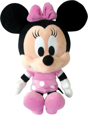 Μεγάλα επικεφαλής της Minnie ποντικιών μαλακά παιχνίδια βελούδου της Disney παιχνιδιών ρόδινα με το λογότυπο συνήθειας