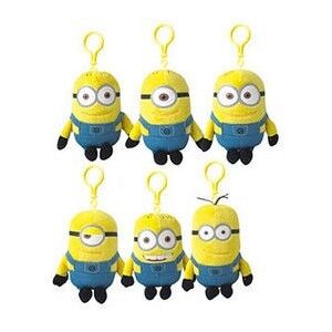 Αξιοκαταφρόνητος εγώ γεμισμένος Minions Backpack Keychain παιχνιδιών βελούδου ζώων συνδετήρας