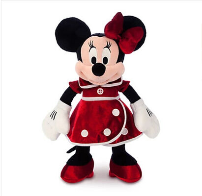 Κόκκινο ποντίκι της Minnie βελούδου της Disney μόδας για τα γεμισμένα ημέρες παιχνίδια βαλεντίνων