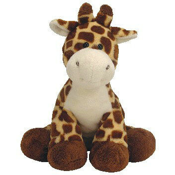 Τα καφετιά καλά γεμισμένα Giraffe ζωικά παιχνίδια που κάθονται και που στέκονται θέτουν