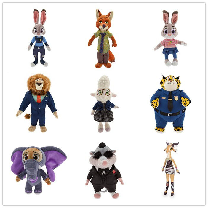 Καφετί και πράσινο Zootopia Disney μαλακό υλικό ζώων βελούδου γεμισμένο παιχνίδια