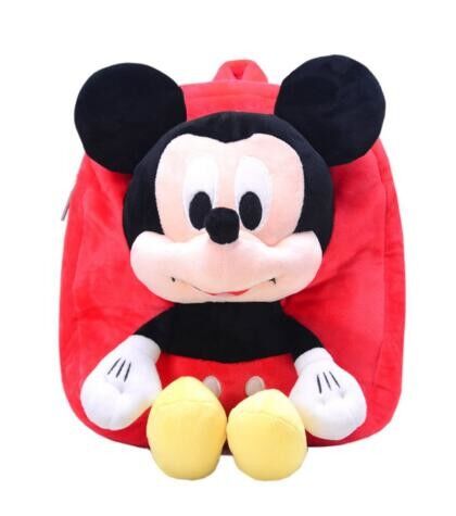 12 κόκκινο σακίδιο πλάτης του Mickey Mouse ίντσας για το μικρό παιδί με το μαλακό μέγεθος υφάσματος βελούδου