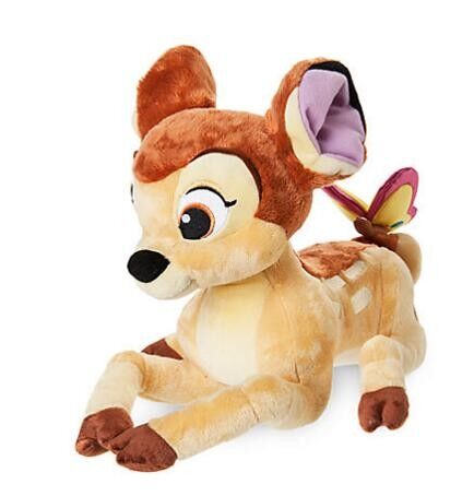 Bambi με μαλακά παιχνίδια 25cm καταστημάτων της Disney πεταλούδων τα μέσα καφετί χρώμα μεγέθους