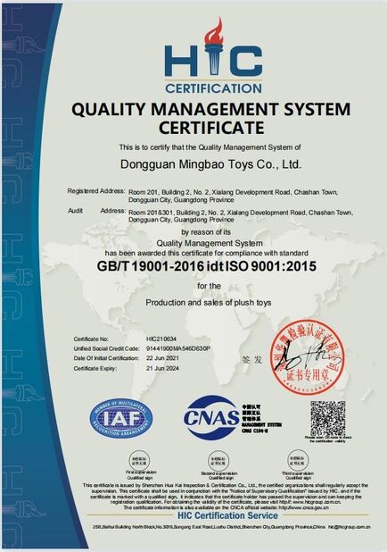 Κίνα Dongguan City Fuwang Toys Co., Ltd Πιστοποιήσεις